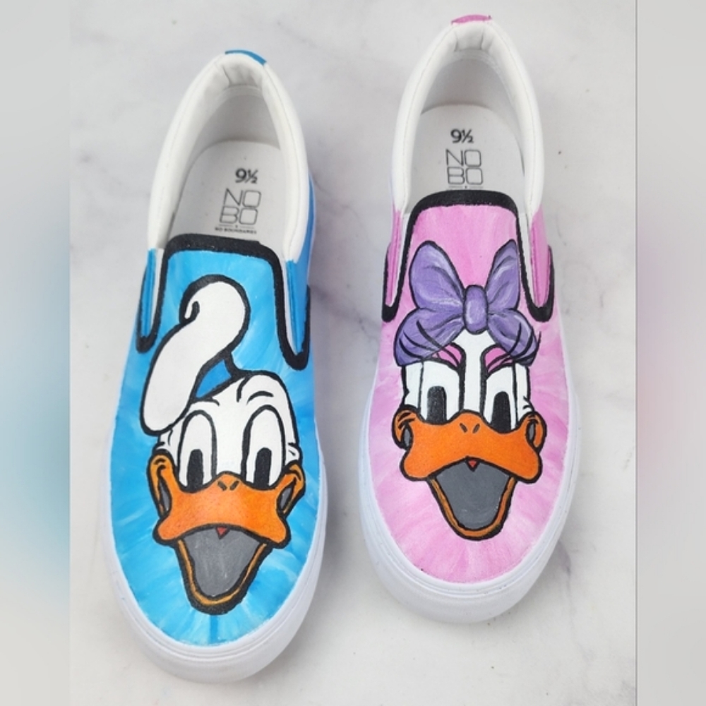 Hand Painted No Boundaries D&D Duck flats